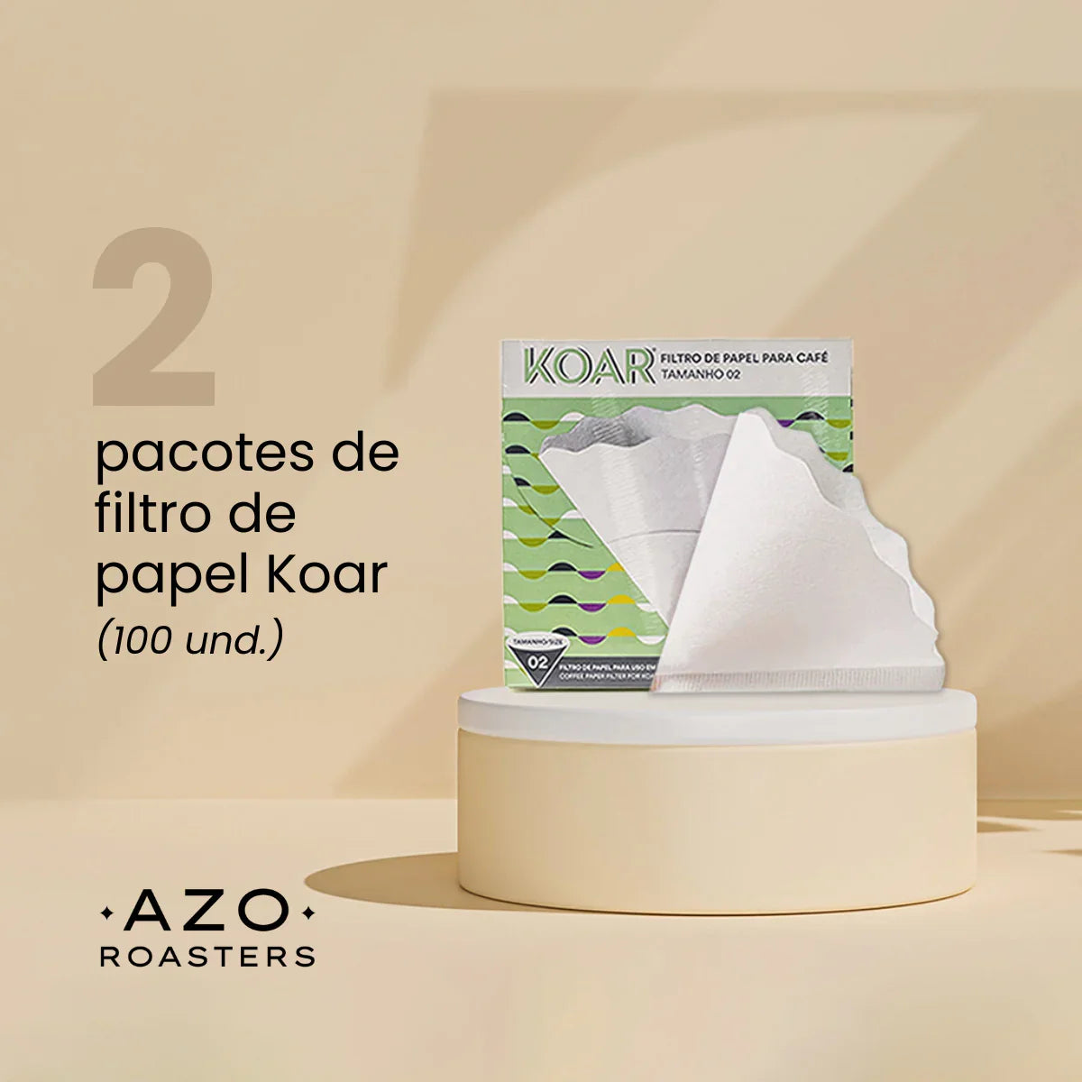 KIT 2 FILTROS DE PAPEL 100 UN KOAR